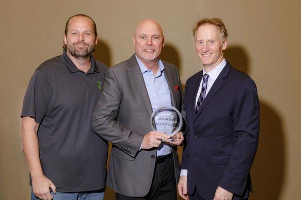 (Left to Right) Dave Nemeth, Sr. Manager of Technical Service for US & Canada at Koh Young, Joel Scutchfield, General Manager for Koh Young America, and Mike Buetow, President, PCEA